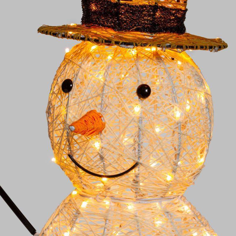 Lotti - Bonhomme de neige lumineux 3D H105cm 220 LED ambré fixe Timer extérieur Smart Connect 31V professionnel Lotti - Imagen 6