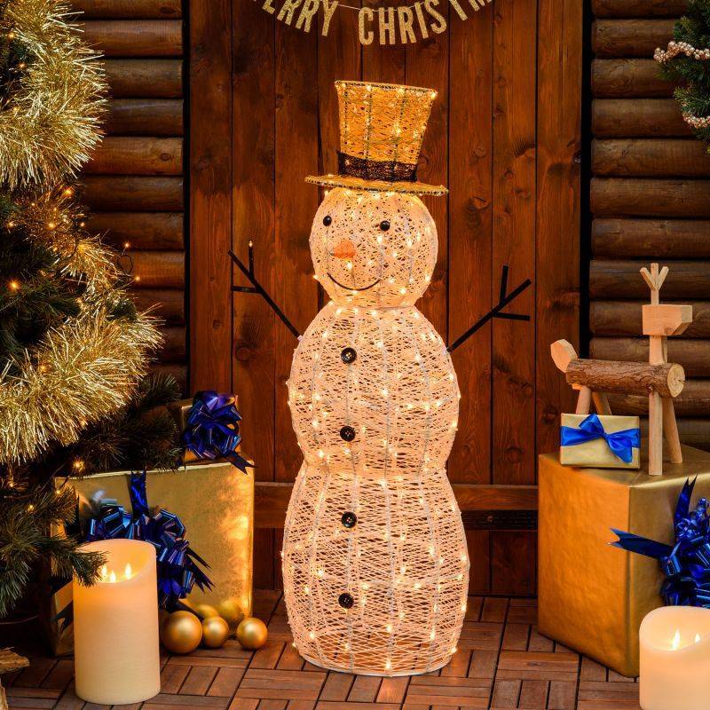 Lotti - Bonhomme de neige lumineux 3D H105cm 220 LED ambré fixe Timer extérieur Smart Connect 31V professionnel Lotti - Imagen 7