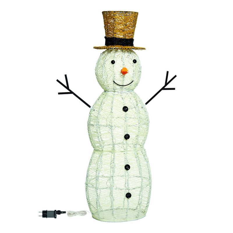 Lotti - Bonhomme de neige lumineux 3D H105cm 220 LED ambré fixe Timer extérieur Smart Connect 31V professionnel Lotti - Imagen 3
