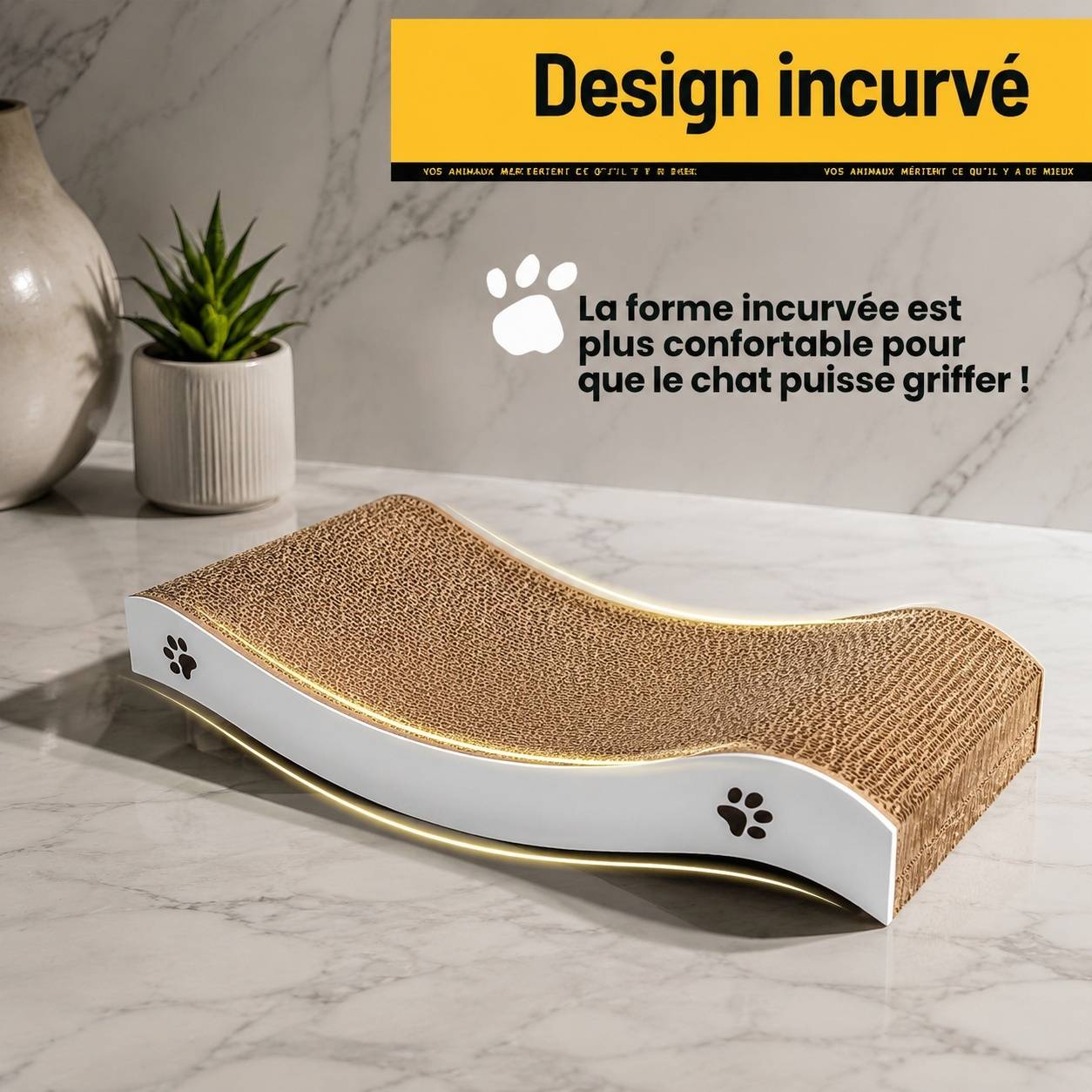 Grattoir pour Chat Carton Double Face Texturé Durable Économique - Image 2