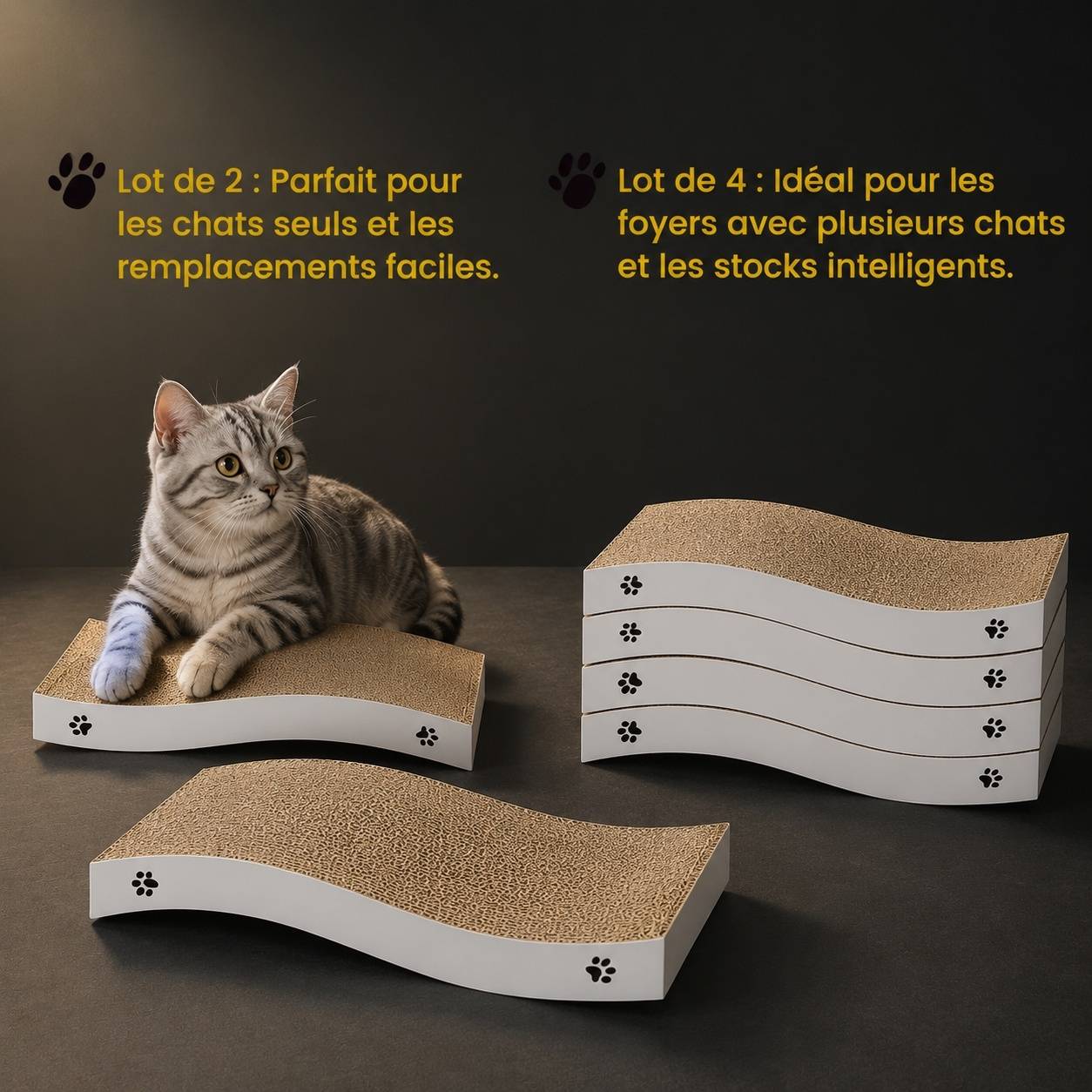 Grattoir pour Chat Carton Double Face Texturé Durable Économique - Image 6
