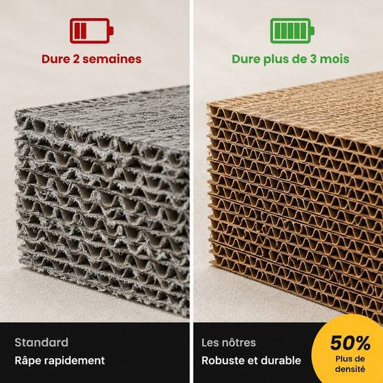 Grattoir pour Chat Carton Double Face Texturé Durable Économique - Image 3