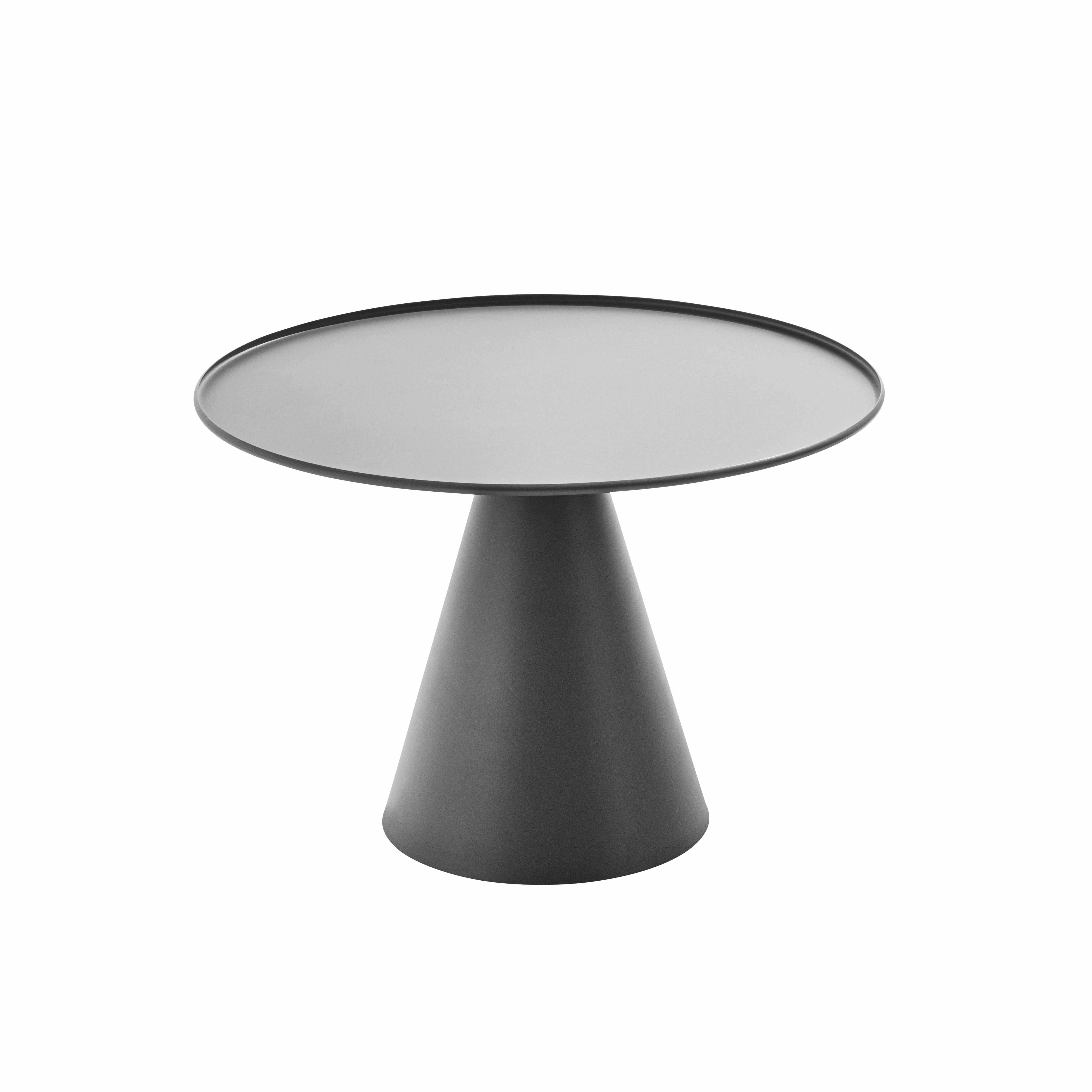Oviala - Table basse ronde 60 cm en acier gris anthracite Gomba Gomba - Oviala - Imagen 1