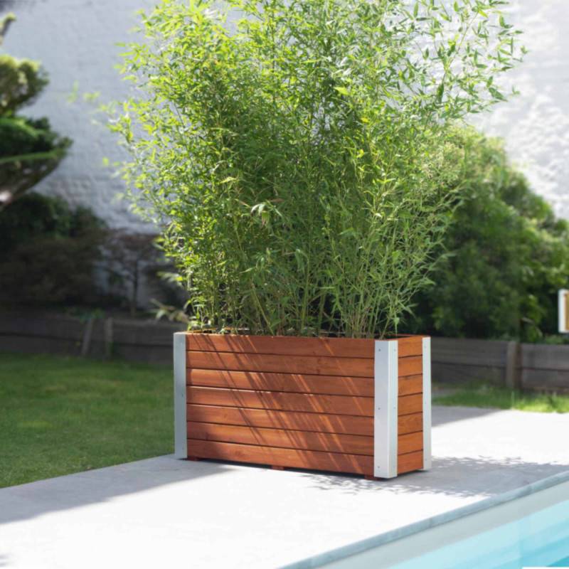 Forest Style - Bac Bambou - Lasuré - 100 x 30 x 50 cm - Image 2