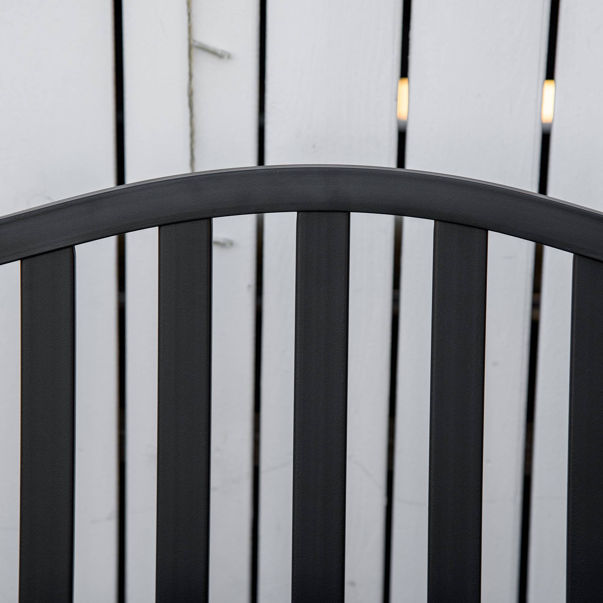 Banc de jardin convertible 3 places métal terrasse avec table centrale noir 150cm - ComfortXL Outdoor Living - Image 9