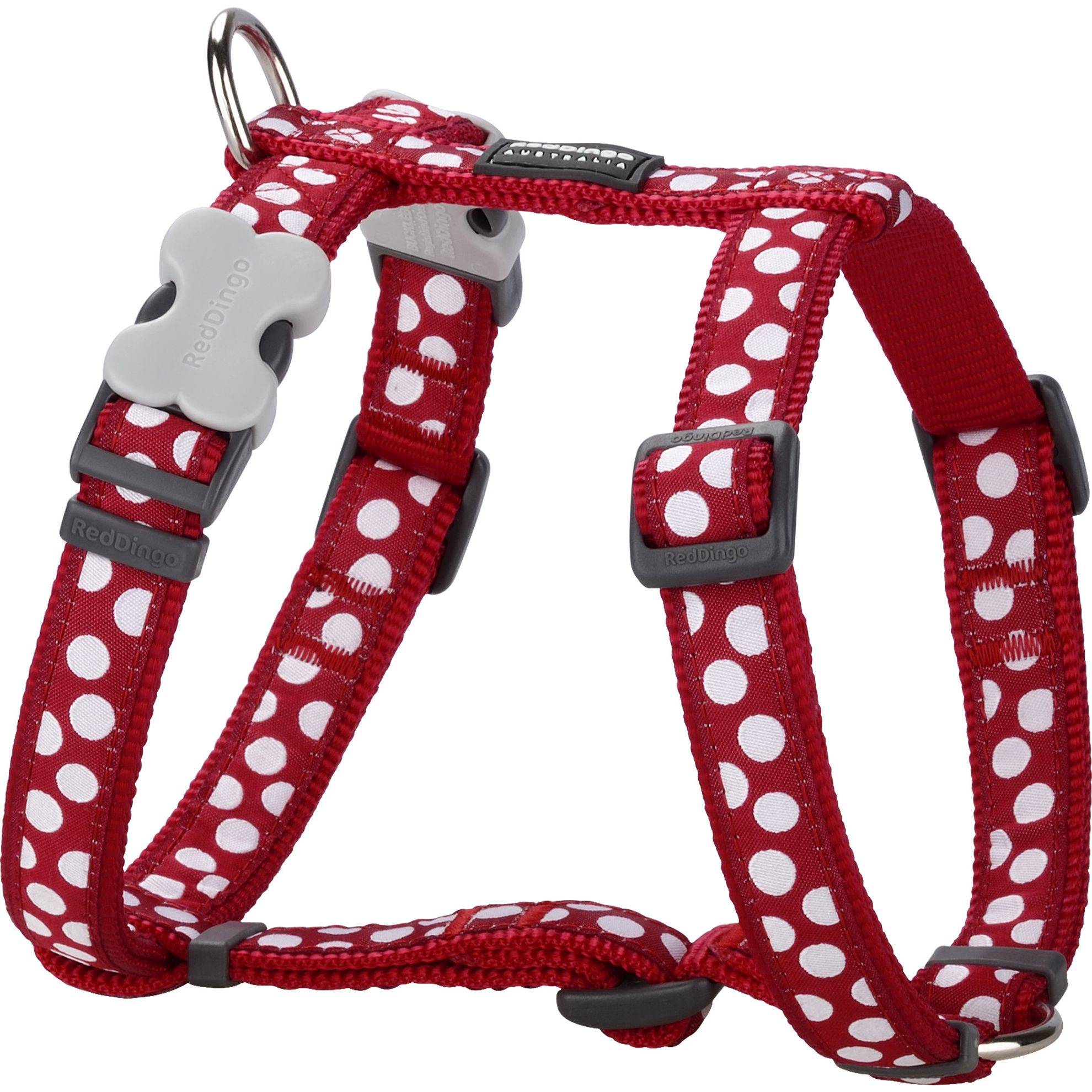 Harnais chien Red Dingo Fantaisie rouge à pois blancs Taille : T1 RED DINGO