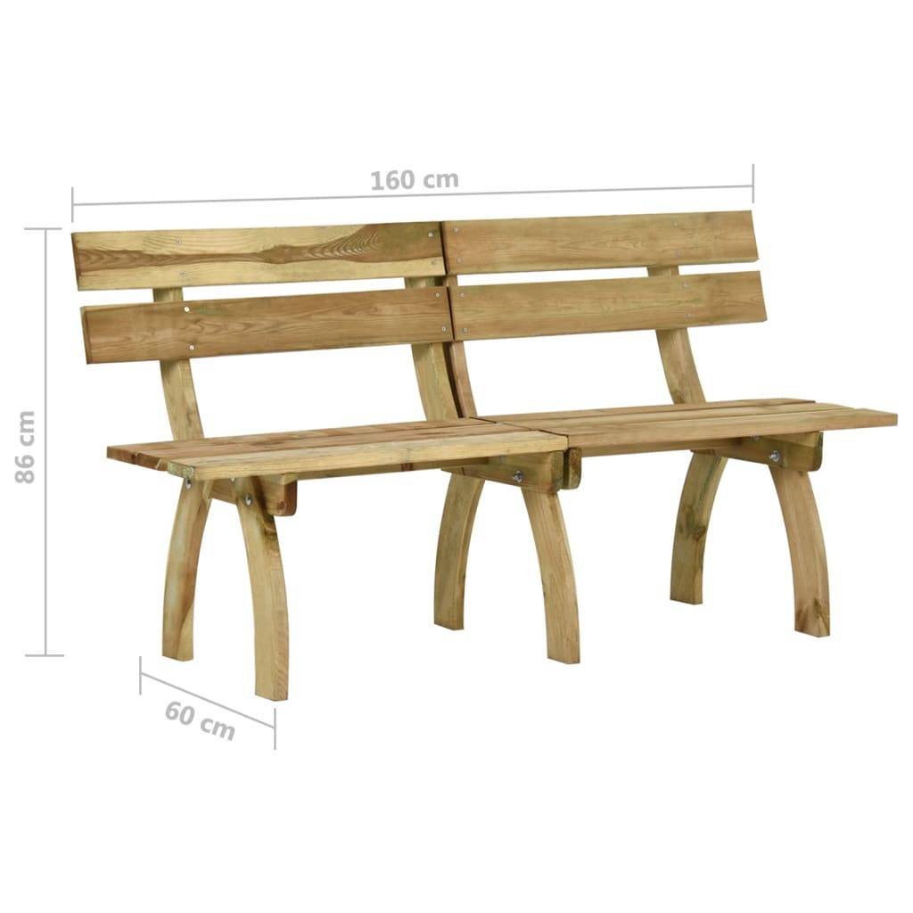 Maison Chic - Banc de jardin - Banc d'extérieur - Banquette 160 cm bois de pin imprégné - Imagen 7