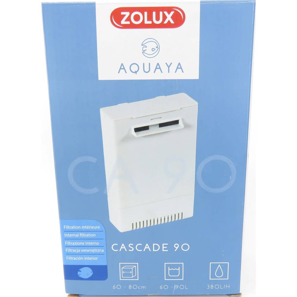 Zolux - Filtration intérieure cascade 90, puissance 5 w 380 l/h pour aquarium de 60 à 90l max - Imagen 2