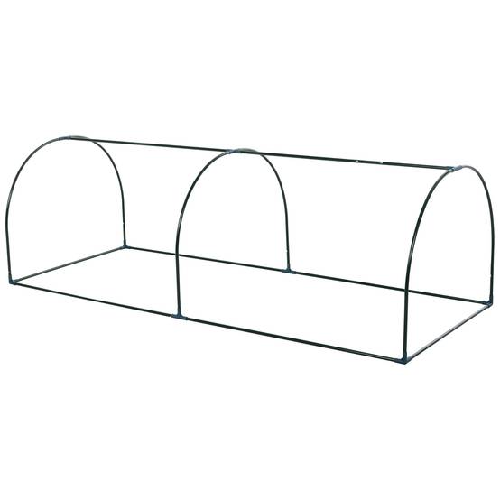 Mini Serre Tunnel de Forçage Acier et Housse PVC pour Carré Potager 2,5x1x0,8 m Transparent - ComfortXL Outdoor Living - Image 9