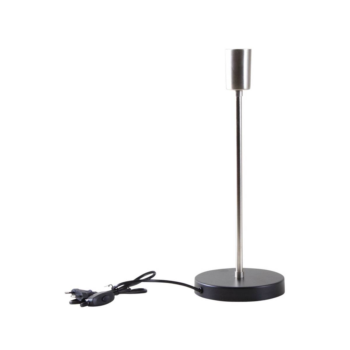Aubry Gaspard - Pied de lampe métal argenté - Imagen 1