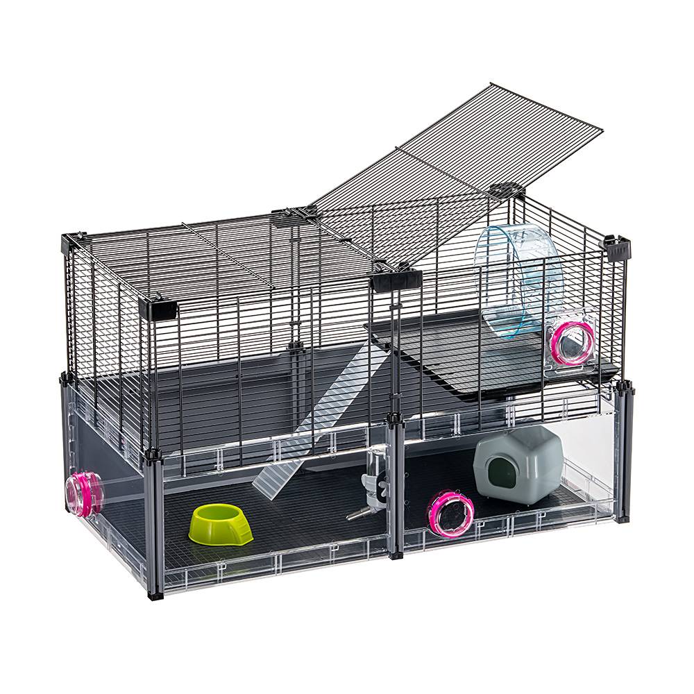 Ferplast - FERPLAST - Cage Hamster - Cage Souris  - Cage Hamster Grande - Grillage Métallique - avec Accessoires - Modulaire - Multipla Hamster, 72,5 x 37,5 xh - Imagen 4