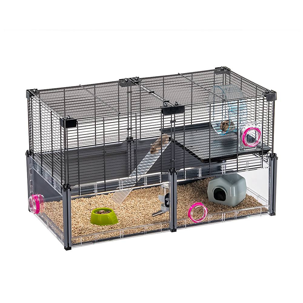 Ferplast - FERPLAST - Cage Hamster - Cage Souris  - Cage Hamster Grande - Grillage Métallique - avec Accessoires - Modulaire - Multipla Hamster, 72,5 x 37,5 xh - Imagen 1