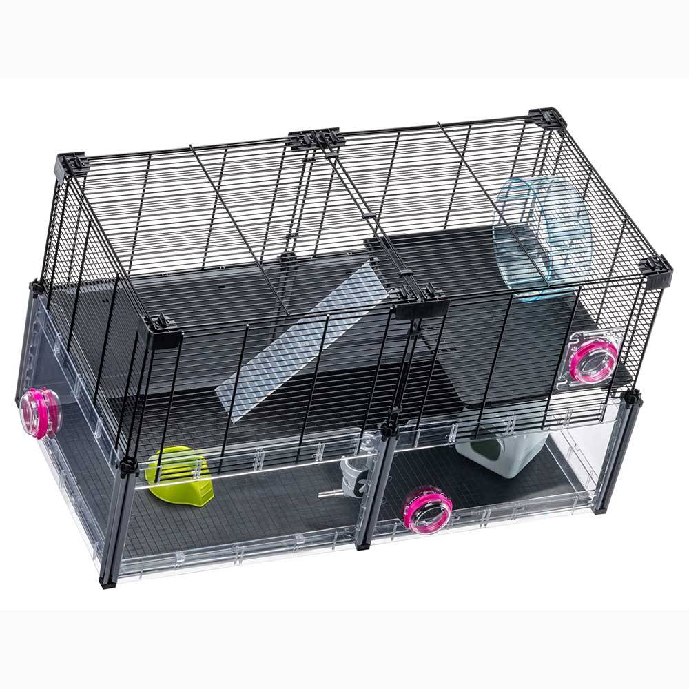 Ferplast - FERPLAST - Cage Hamster - Cage Souris  - Cage Hamster Grande - Grillage Métallique - avec Accessoires - Modulaire - Multipla Hamster, 72,5 x 37,5 xh - Imagen 6