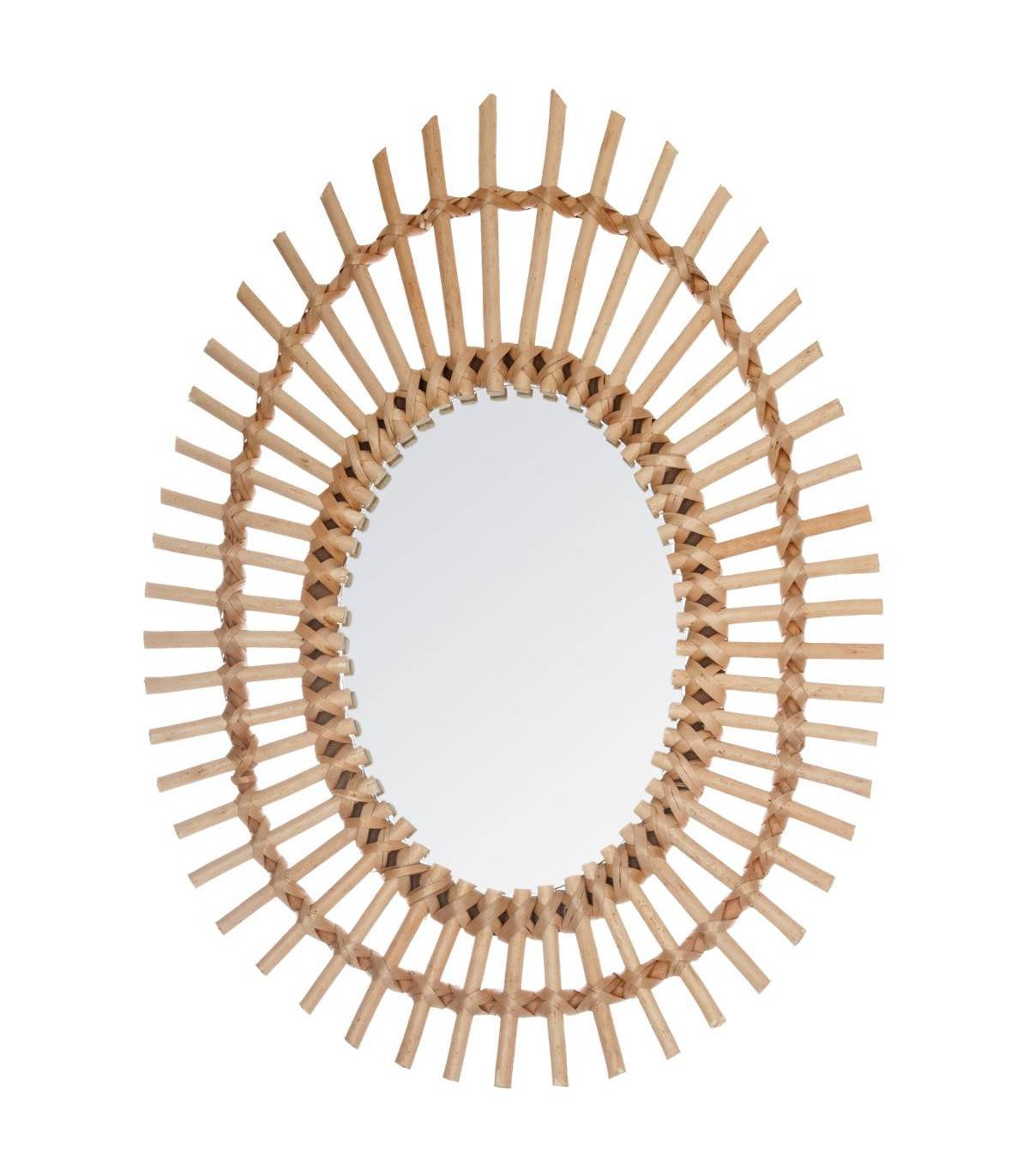 Miroir mural en Rotin 43 x 58 cm - Imagen 1