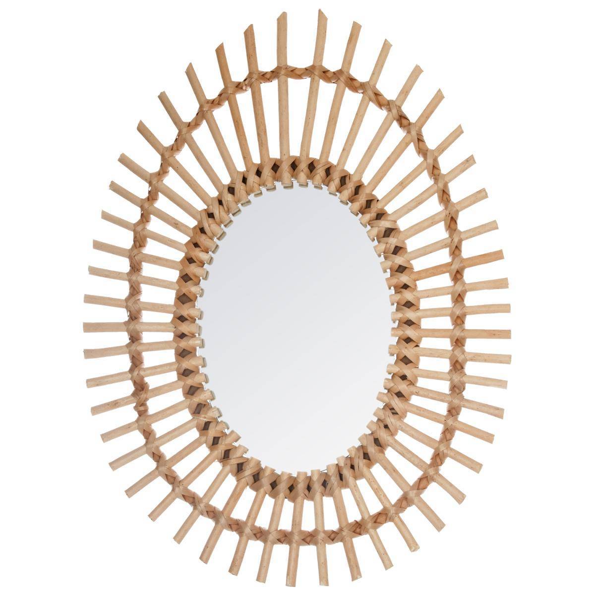 Atmosphera - Miroir ovale rotin 43x58cm - Atmosphera Créateur d'intérieur - Imagen 1