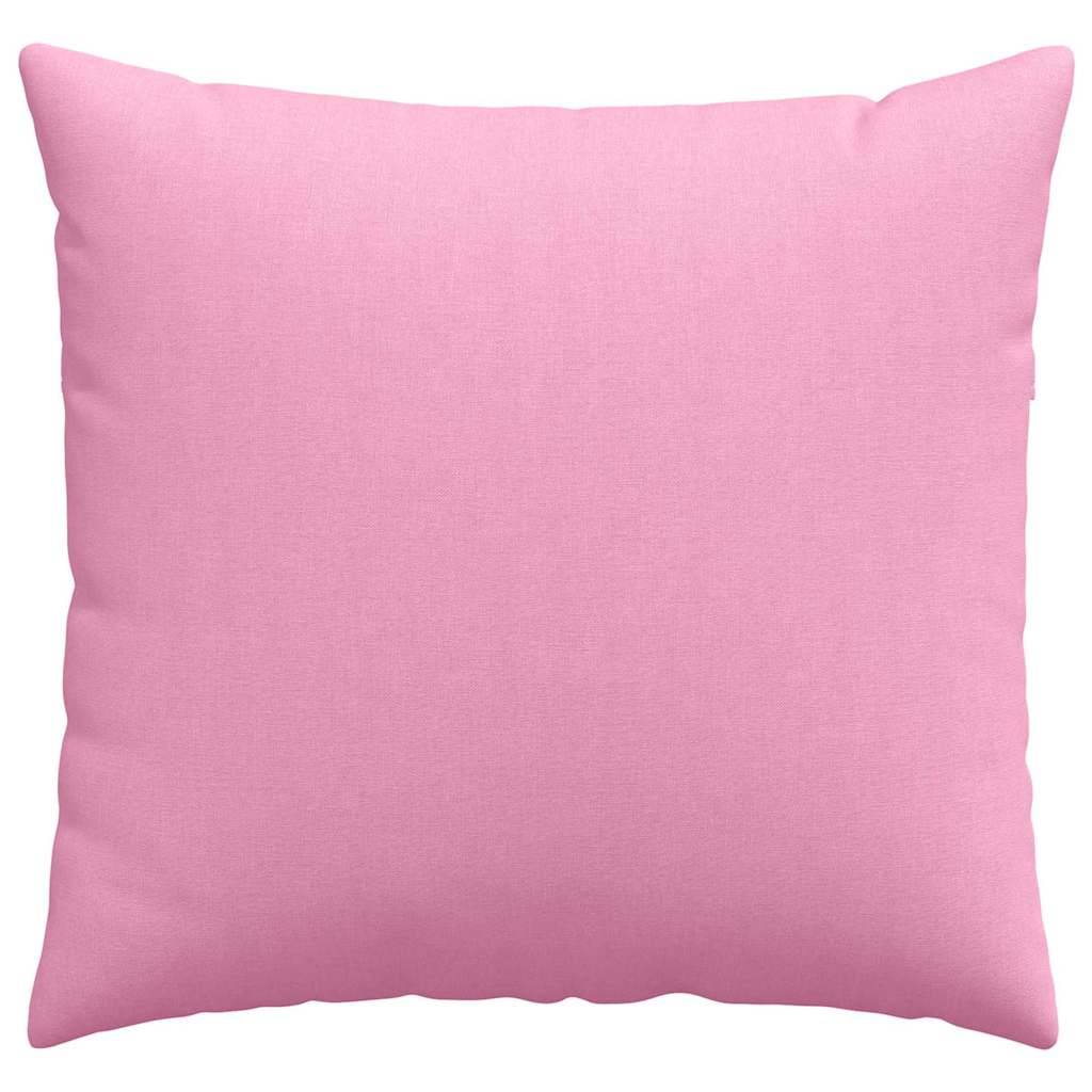 Set de 2 Coussins Décoratifs Tissu Doux Déhoussables pour Chambre et Salon Rose 50x50 cm – ComfortXL Outdoor Living - Image 6