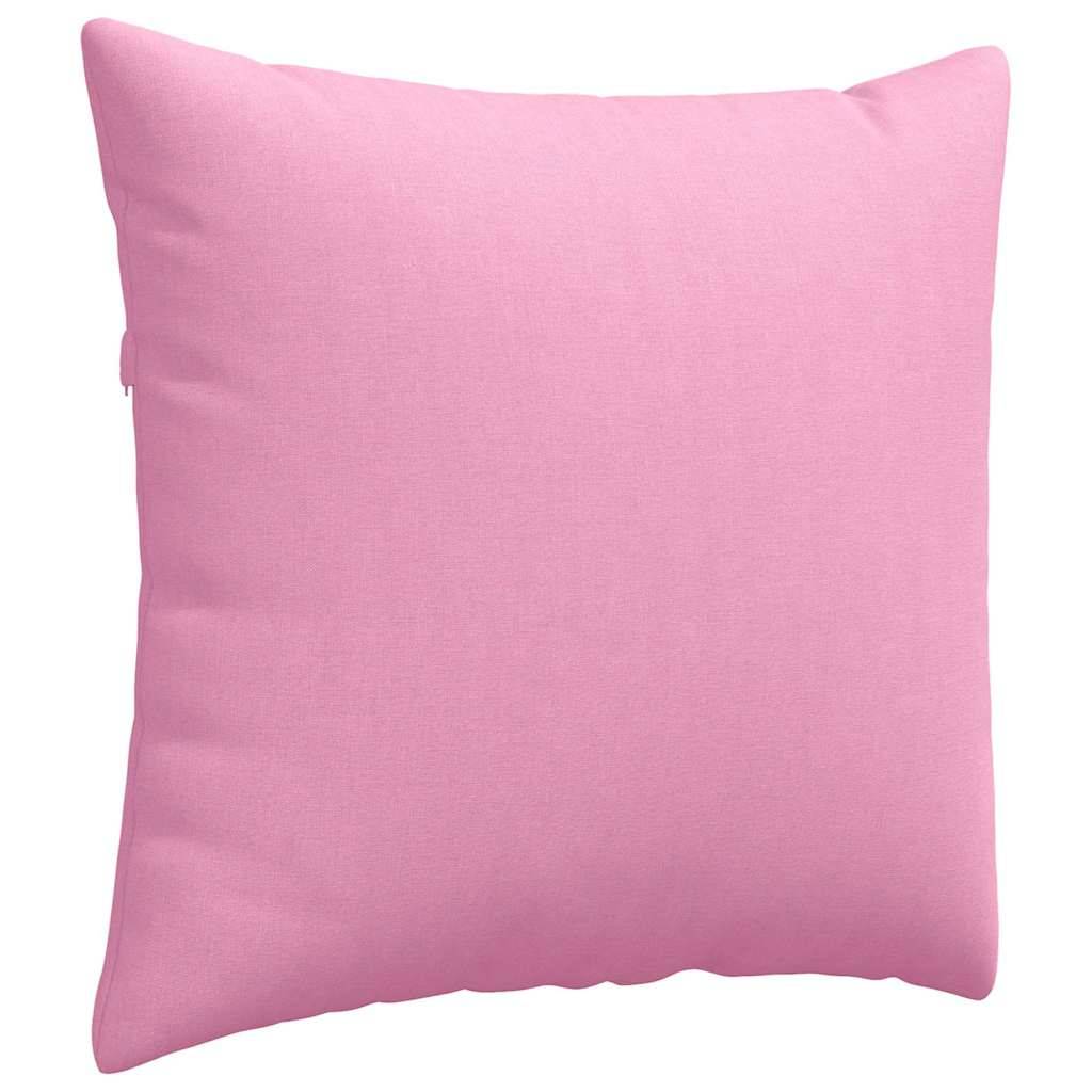 Set de 2 Coussins Décoratifs Tissu Doux Déhoussables pour Chambre et Salon Rose 50x50 cm – ComfortXL Outdoor Living - Image 5