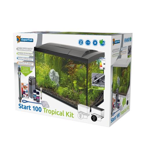 Superfish - SuperFish Start 100 Kit Tropical Noir aquarium 100 L - SUPERFISH