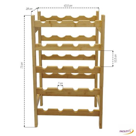 Etagère / casier à vin en bambou "BambooWine" - Image 2