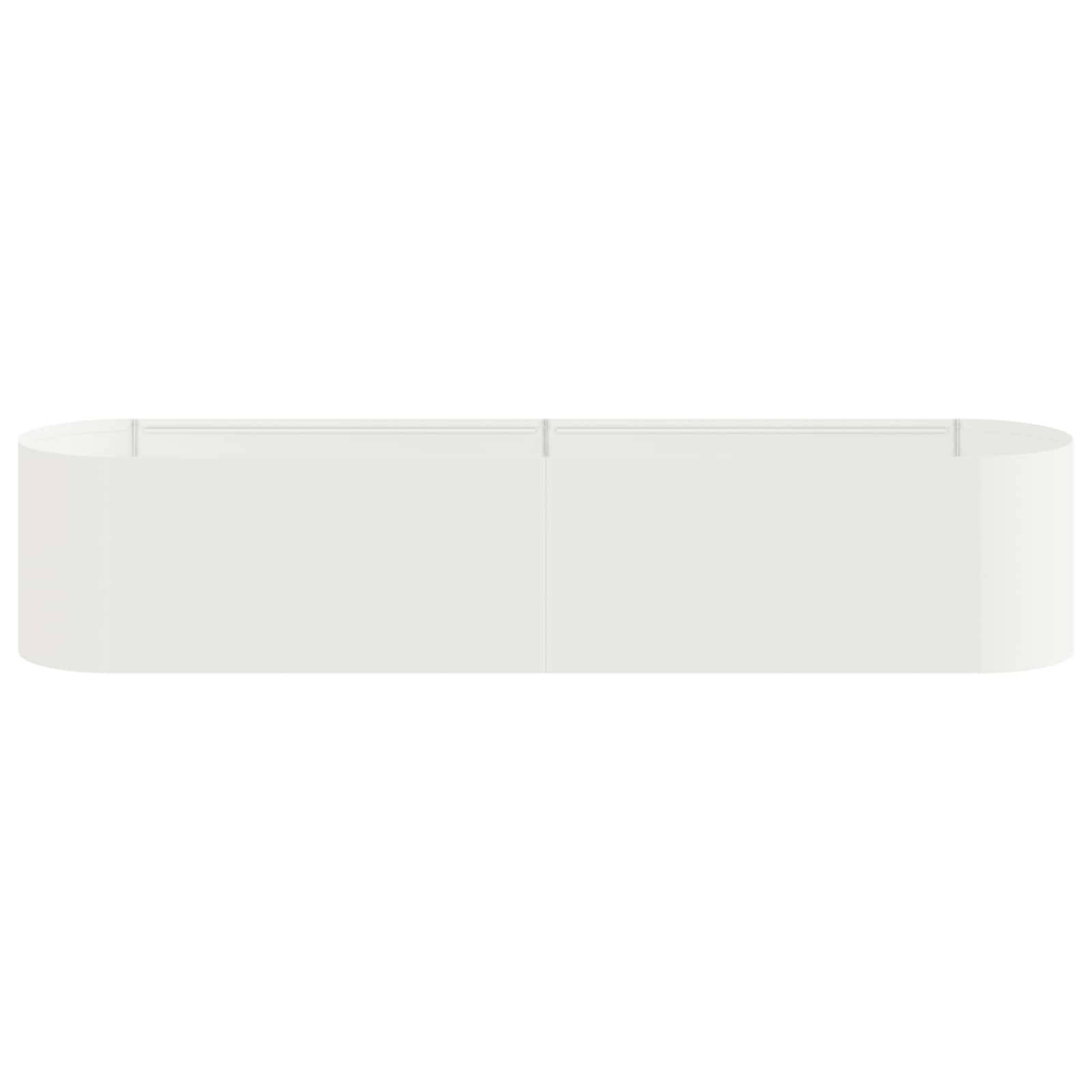 ComfortXL - Carré Potager Rectangulaire Acier Blanc pour Balcons et Patios 200x40cm - ComfortXL Outdoor Living - Image 4
