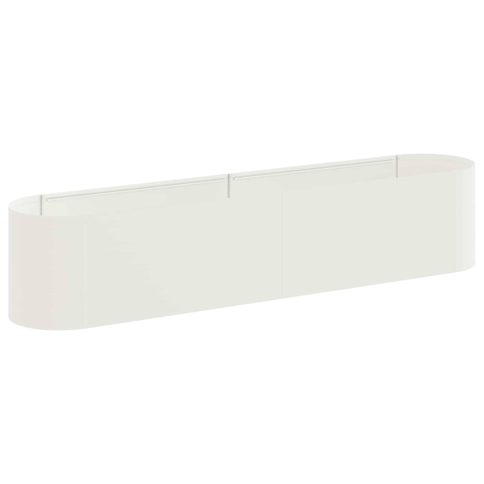 ComfortXL - Carré Potager Rectangulaire Acier Blanc pour Balcons et Patios 200x40cm - ComfortXL Outdoor Living - Image 2