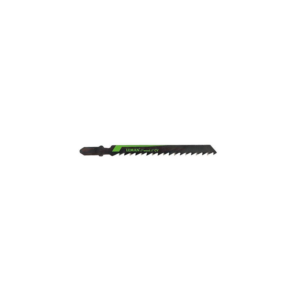 5 lames de scie sauteuse CV - Lu. 75 mm pas 4 mm - coupe grossière pour bois - LEMAN - 7010.05 - Imagen 1