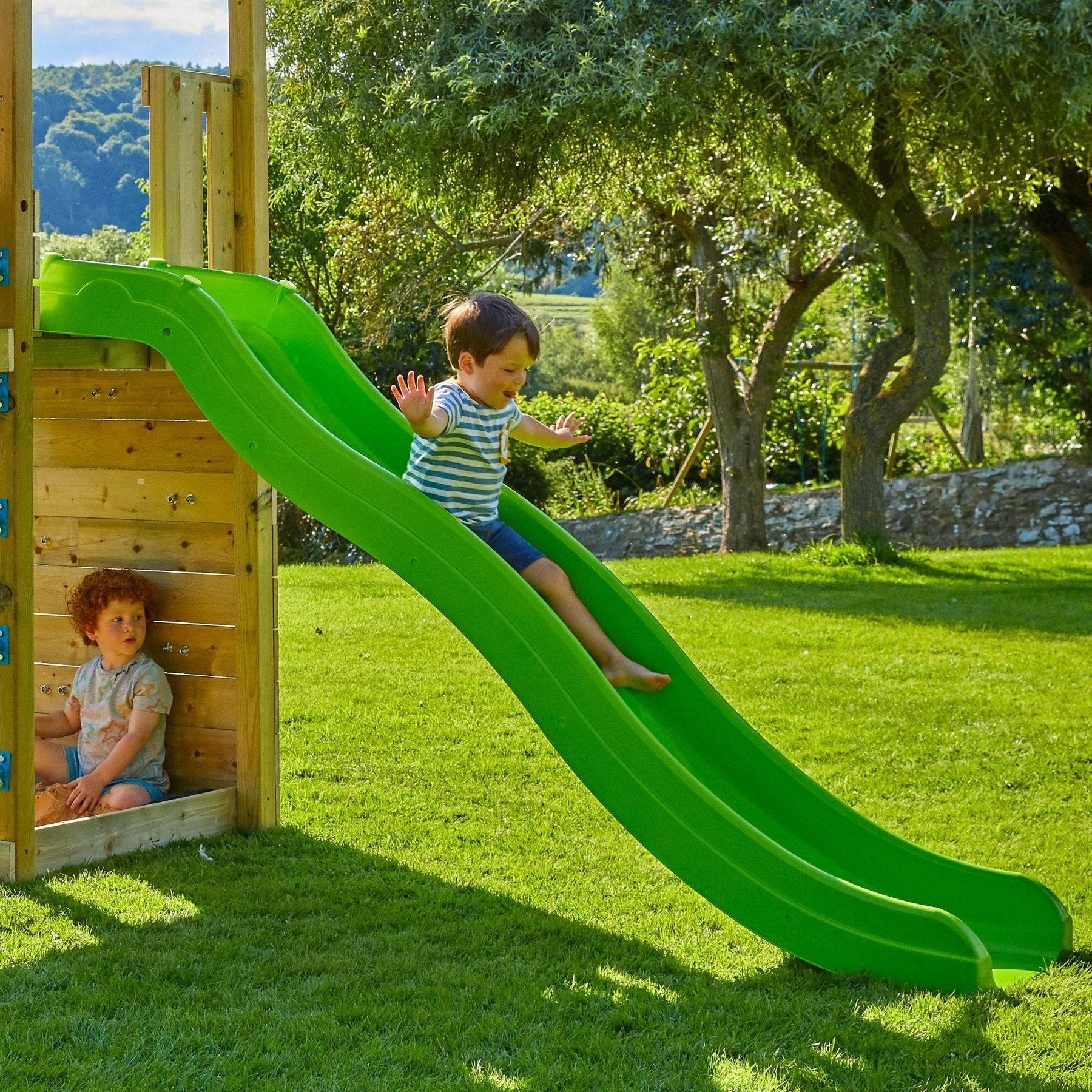 Tp Toys - AIre de jeux 2 balançoires et toboggan - bois FSC® - H270 cm - SARRIETTE SKYWOOD - Imagen 6