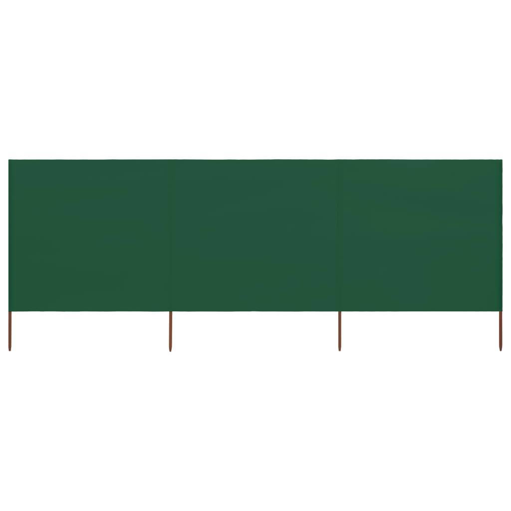 Helloshop26 - Brises-vue paravent 3 panneaux tissu 400 x 120 cm vert - Imagen 3