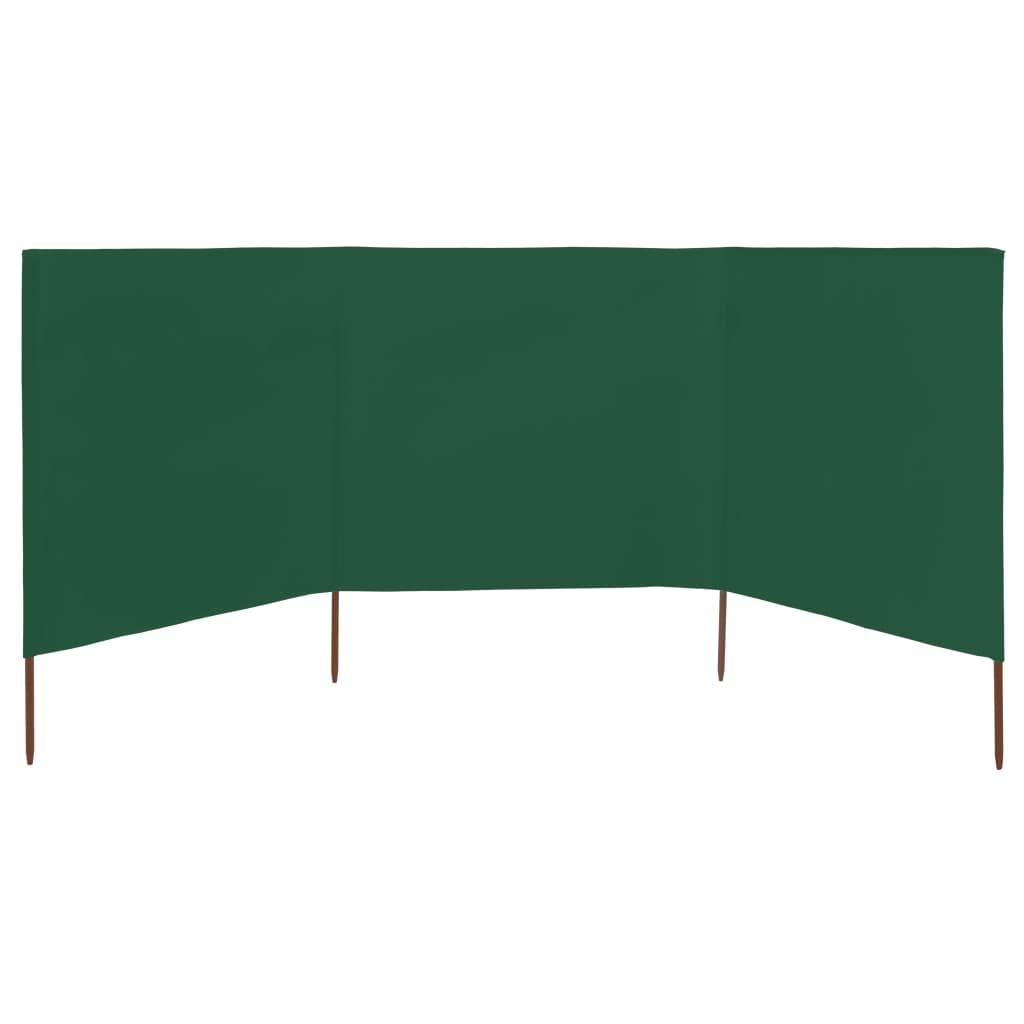 Helloshop26 - Brises-vue paravent 3 panneaux tissu 400 x 120 cm vert - Imagen 2