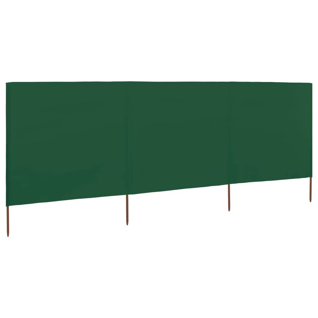 Helloshop26 - Brises-vue paravent 3 panneaux tissu 400 x 120 cm vert - Imagen 1