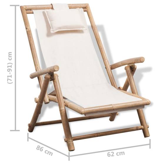 Vidaxl - Chaise de terrasse d'extérieur Bambou vidaXL 41893 - Imagen 3