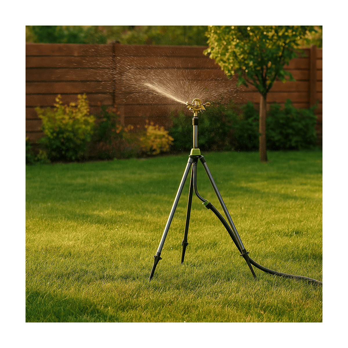 Arroseur de jardin rotatif sur trépied Alu Portée max 14 m Raccord rapide VITO - Image 3