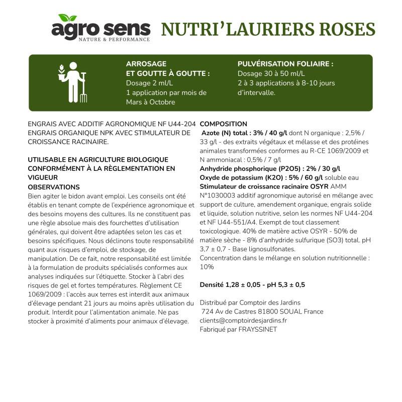 Nutri Lauriers Roses - Engrais liquide pour lauriers roses et bougainvilliers - 500 ml (250 litres de préparation) - Image 5