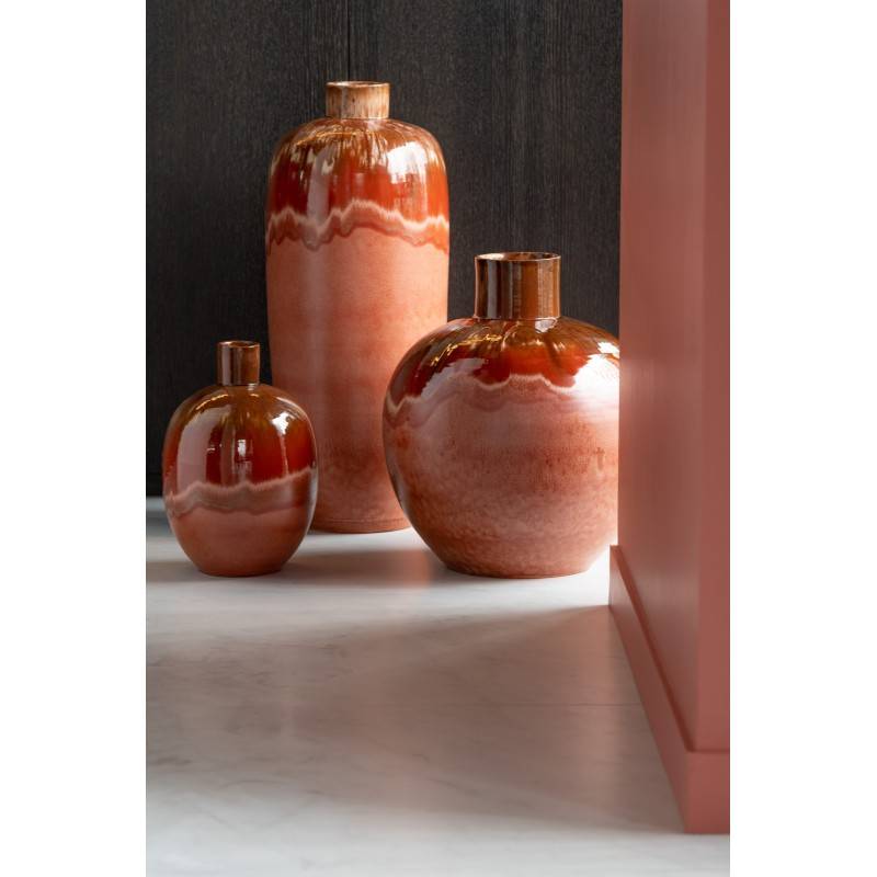 Vase Boule Céramique Signé – Oxyde – Art Contemporain Original – France