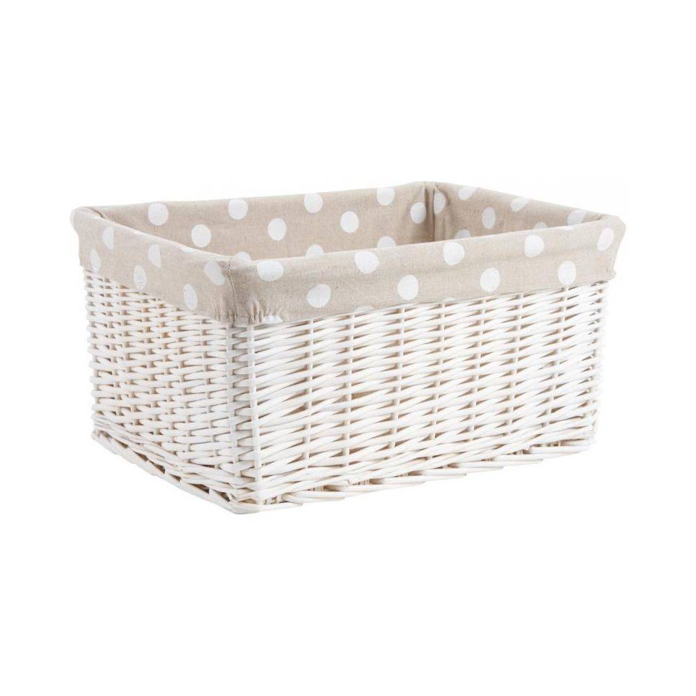Aubry Gaspard - Grandes corbeilles osier blanc (Lot de 3) - Imagen 2