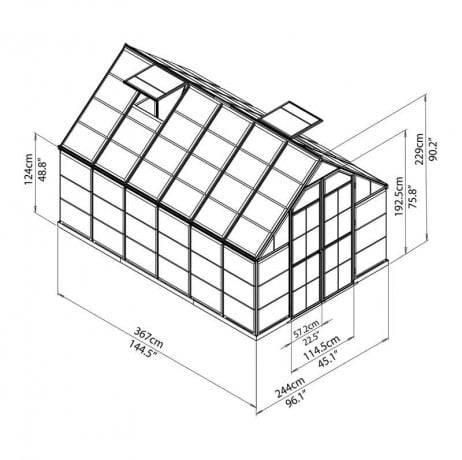 Canopia - Serre de jardin en polycarbonate Octave 8,8 m² - Imagen 4