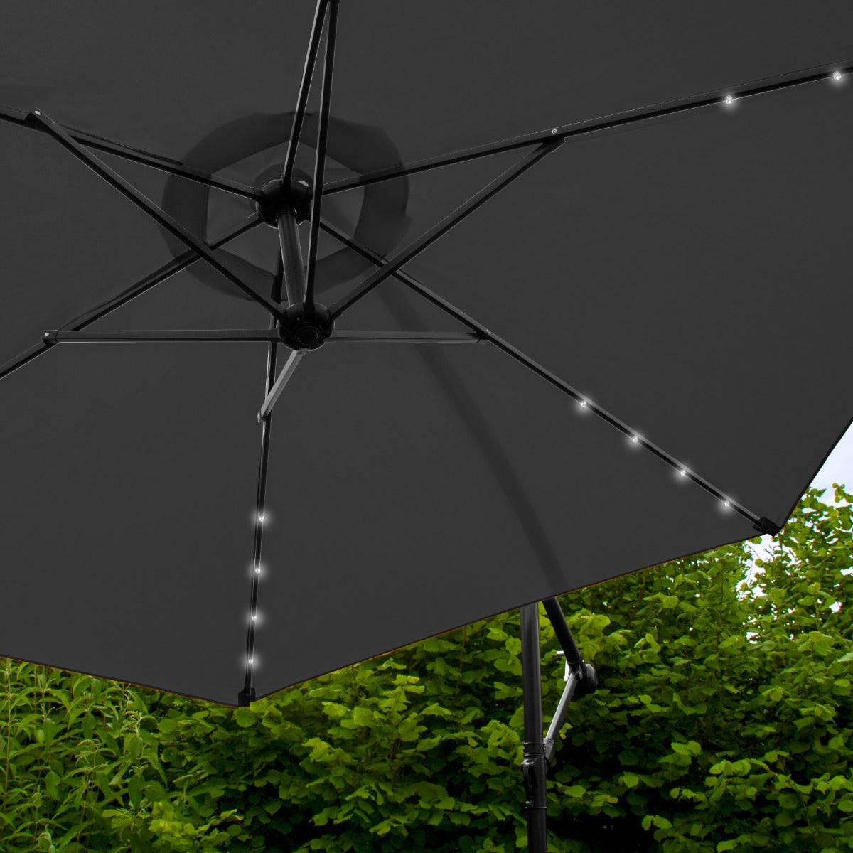 Monstershop - Parasol Gris 3m avec LED's Intégrés - Imagen 4