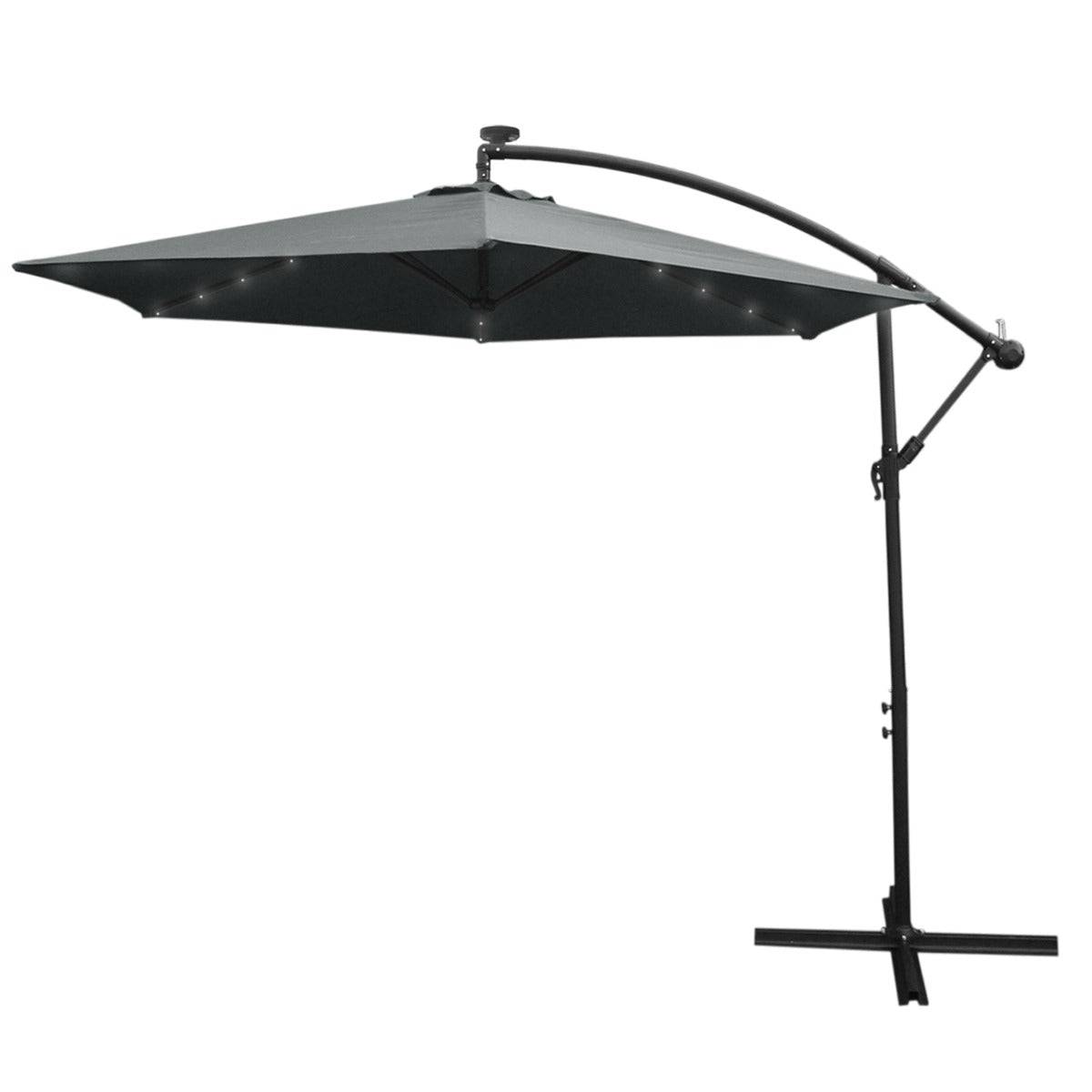 Monstershop - Parasol Gris 3m avec LED's Intégrés - Imagen 1