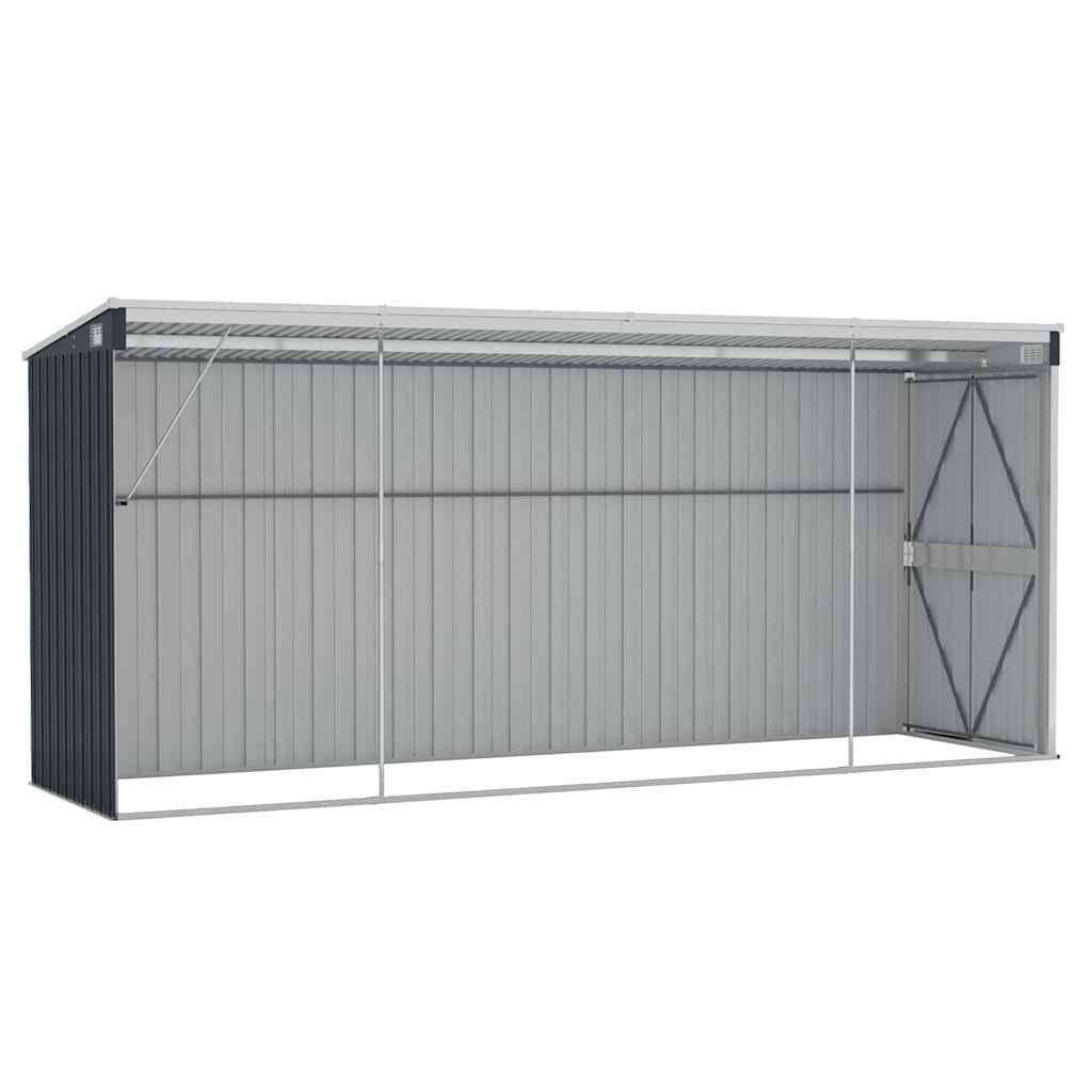 Vidaxl - Abri de jardin mural Anthracite 118x382x178 cm Acier 4.5m² vidaXL 316231 - Image 5