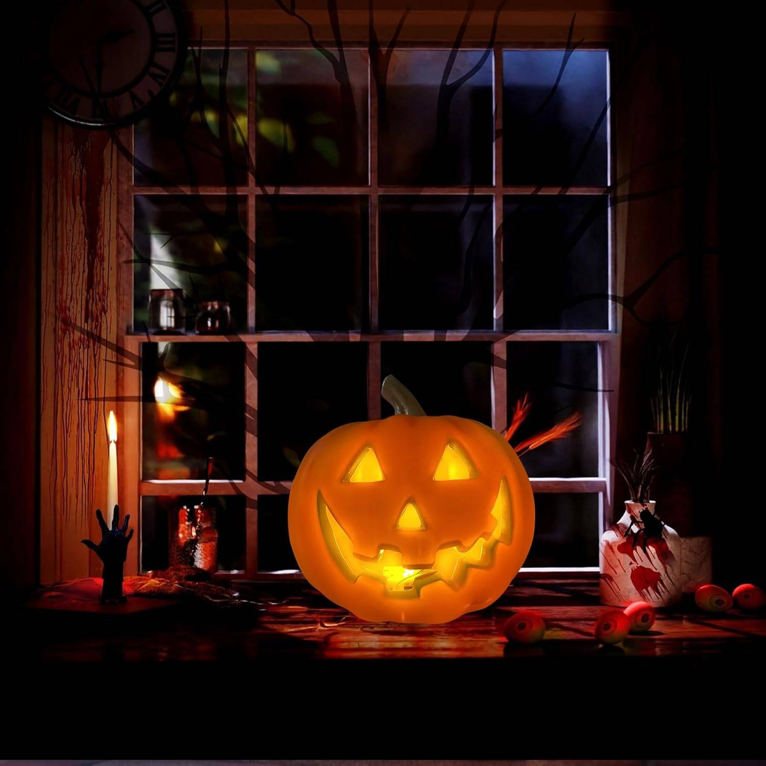 Enseigne lumineuse LED Halloween en forme de tête de mort, idéale pour