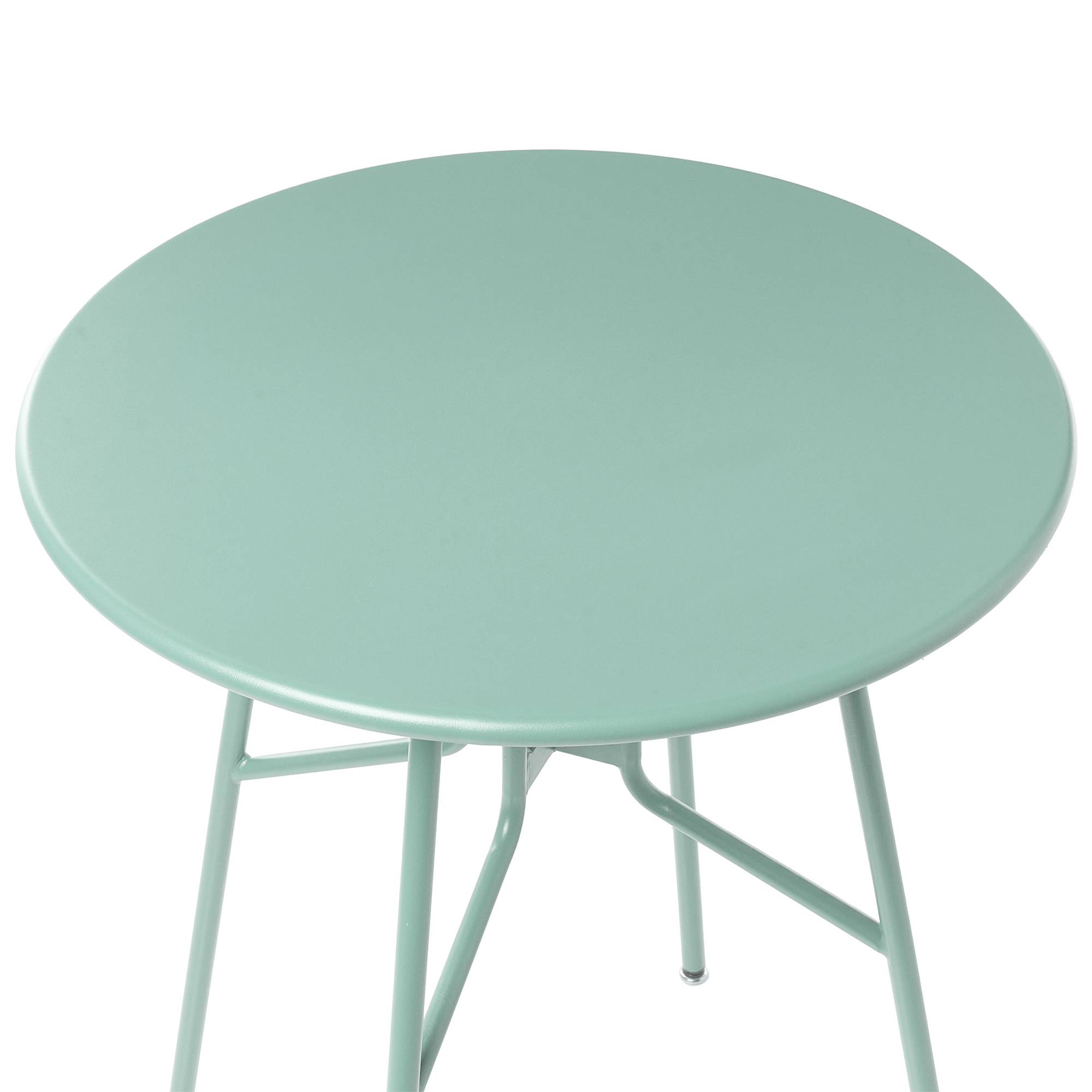 Table ronde, 4 Personnes Métal Vert clair TALTAL - Beliani - Image 4