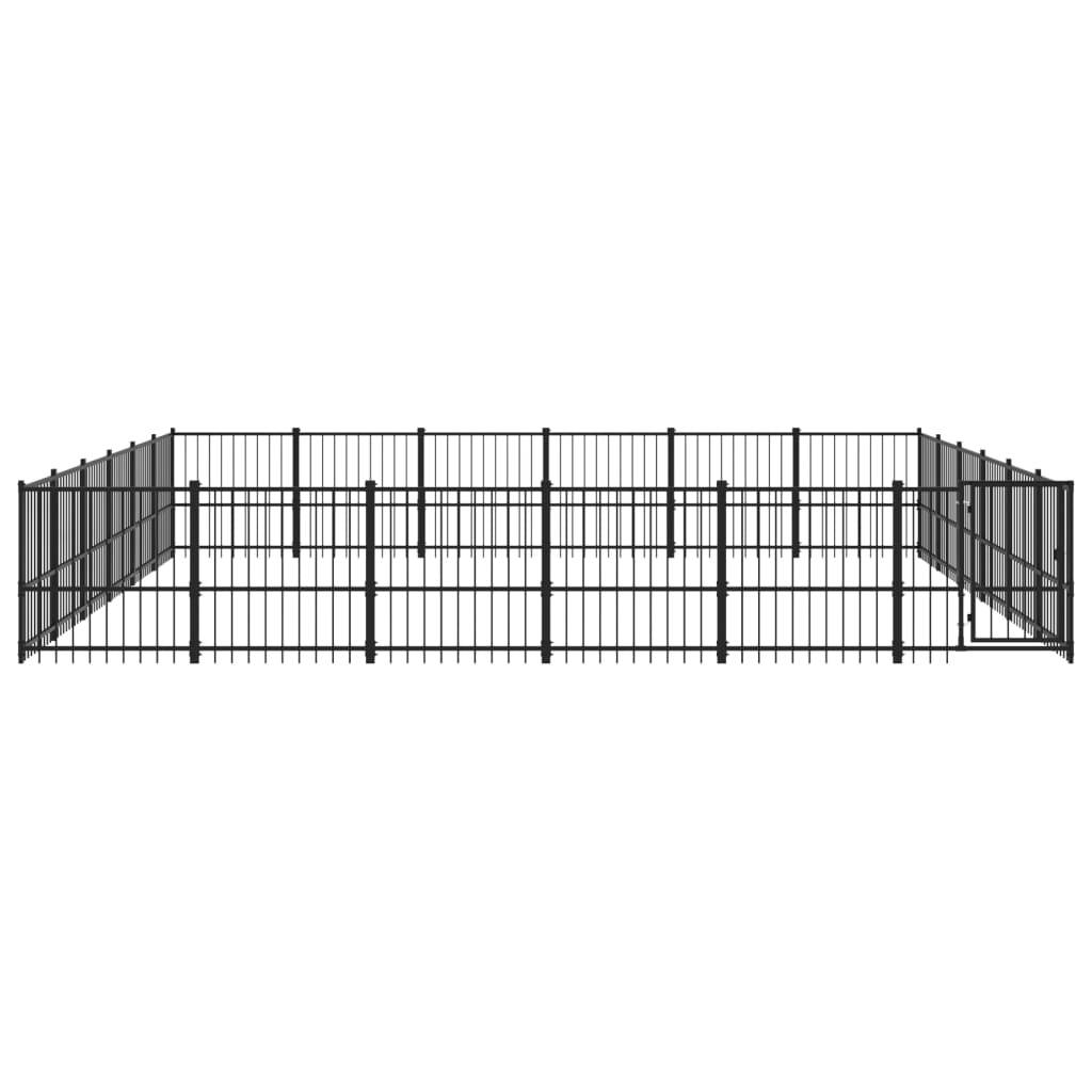 Vidaxl - Chenil d'extérieur pour chiens Acier 33,87 m² vidaXL 3124643 - Imagen 8
