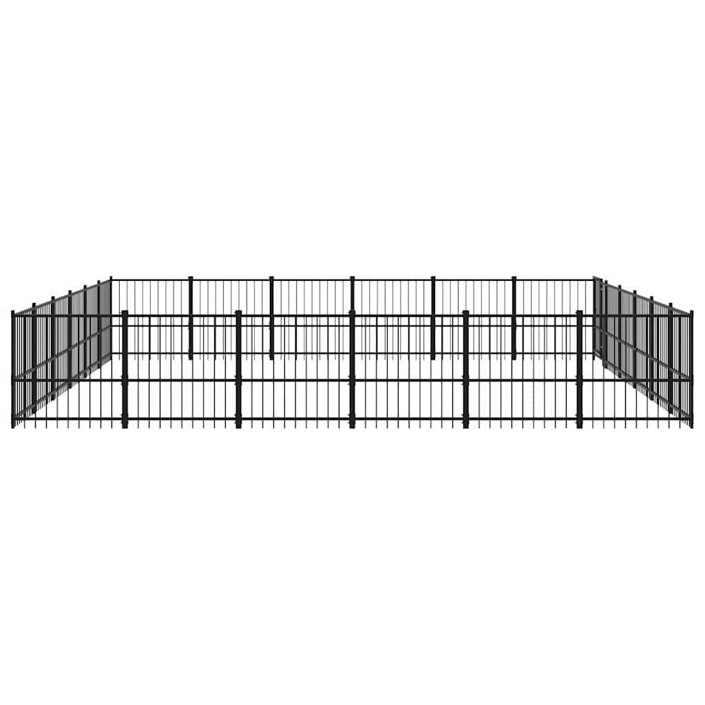 Vidaxl - Chenil d'extérieur pour chiens Acier 33,87 m² vidaXL 3124643 - Imagen 5