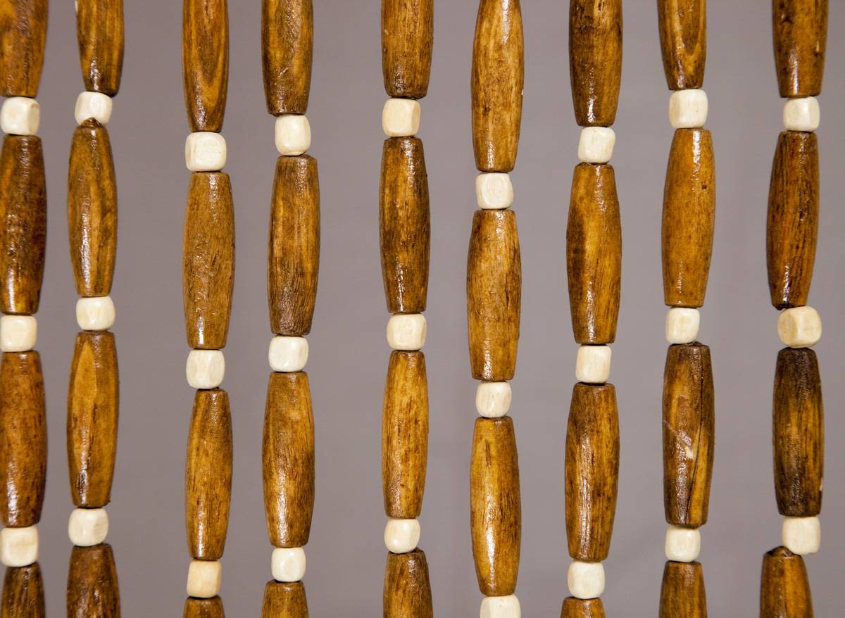 Morel - Rideau de porte en perles de bois - 90 x 200 cm - Morel - Imagen 2