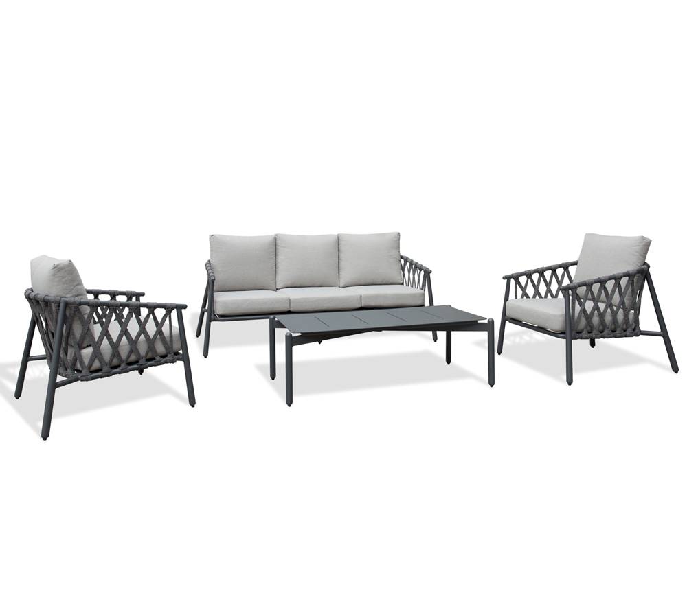 Salon de jardin - 5 places en Aluminium - HYDEN - Imagen 1