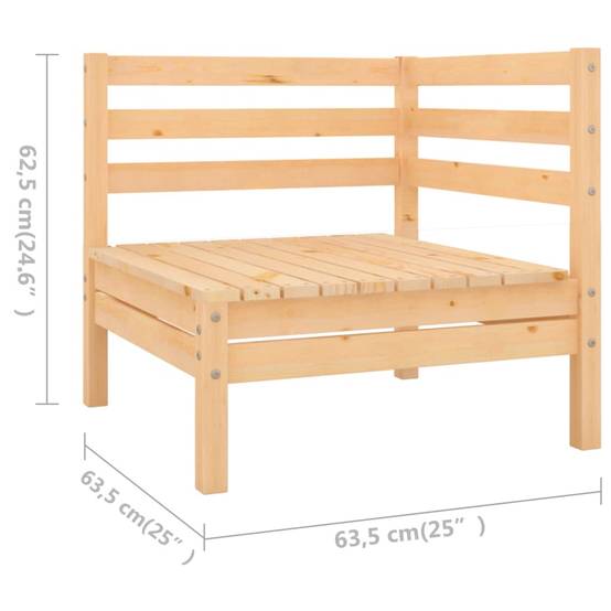Helloshop26 - Salon de jardin meuble d'extérieur ensemble de mobilier 7 pièces bois de pin massif - Imagen 5