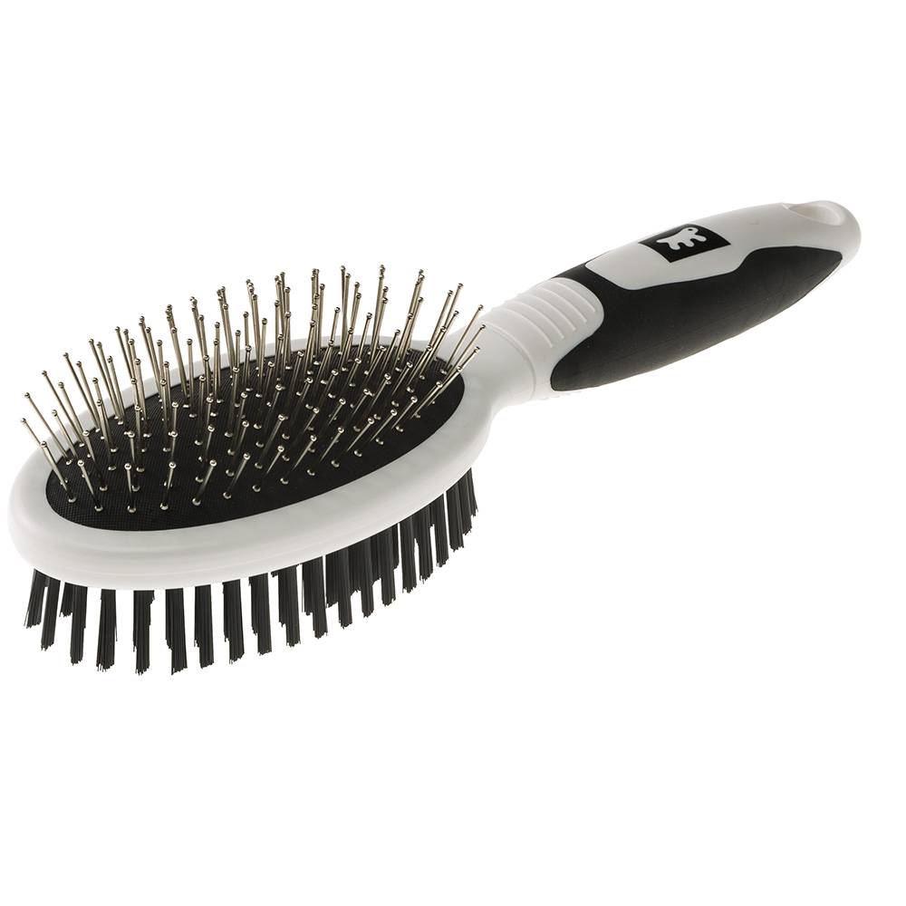 Ferplast - Brosse Combinée Poils-épingles en Acier GRO 5763 PREMIUM, pour Chiens et Chats à Poils Courts, Moyens et Longs - Image 1