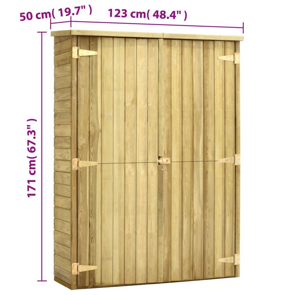 Maison Chic - Abri de jardin 0.62m² Abri pour outil - 123x50x171 cm Pinède imprégnée - Meuble Pro MAISON CHIC - Imagen 9
