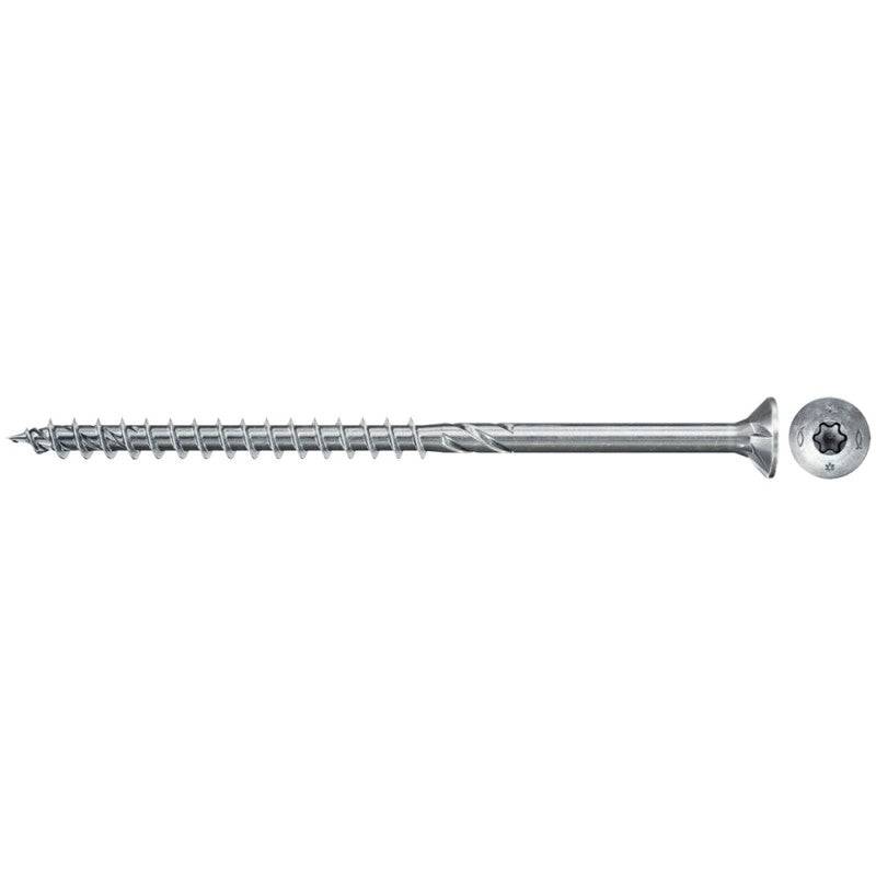 Fischer - Boîte de 100 vis bois PowerFast II FPF II CTF tête fraisée FISCHER empreinte TX - zingué blanc - filetage partiel - taille Ø 6 x 70mm - FISCHER