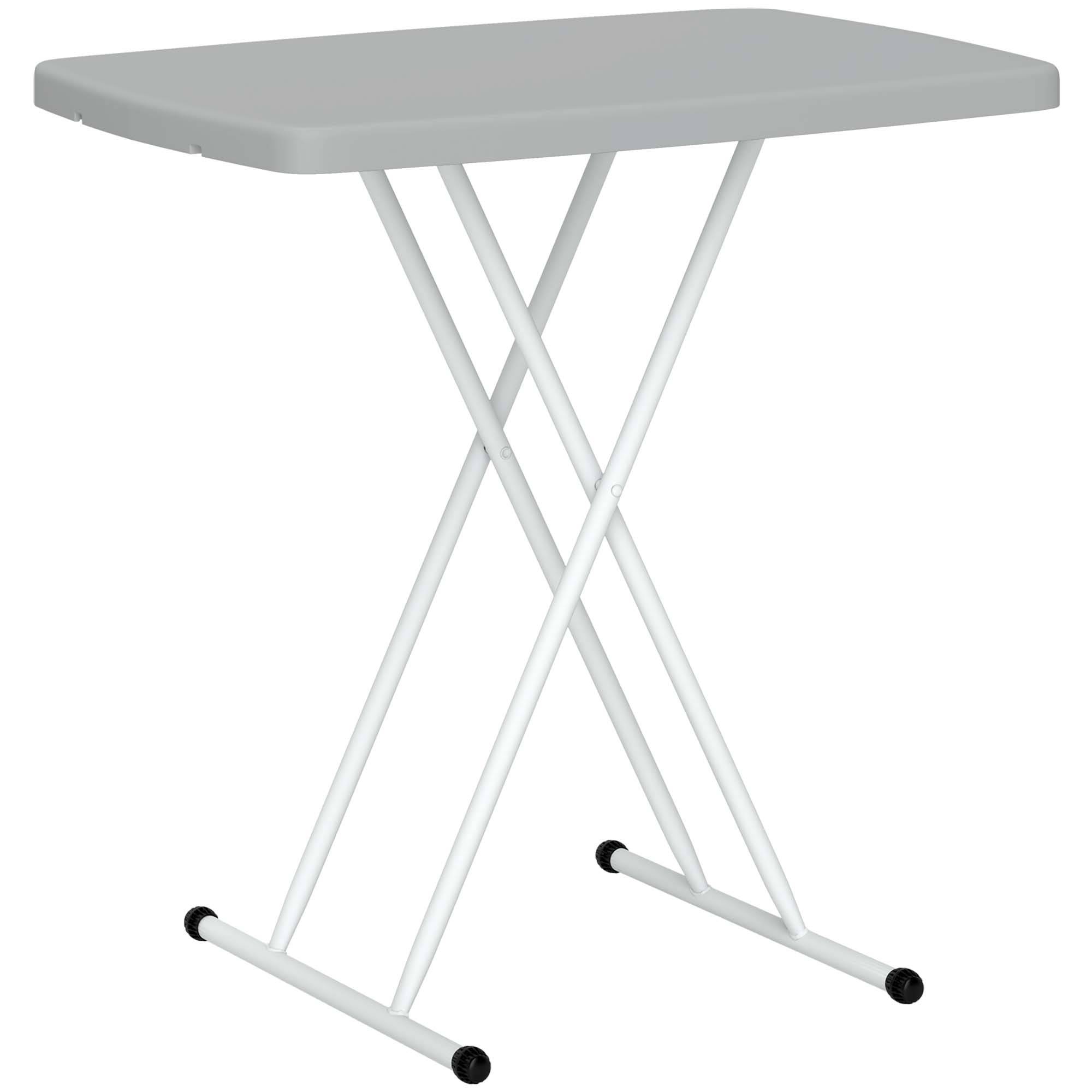 ComfortXL - Table de jardin pliante métal et résine hauteur réglable gain de place gris foncé - ComfortXL Outdoor Living